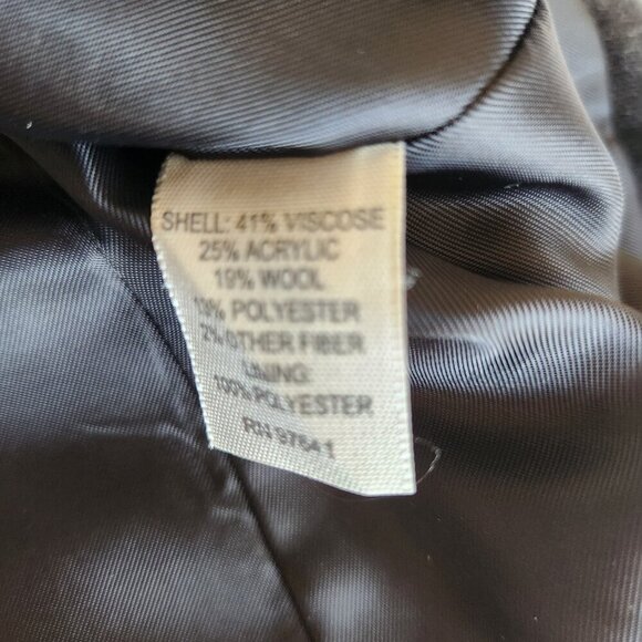 J Jill Women's Size 8P Black Unstructured Wool Blend Asymmetrical Jacket Blazer - Picture 15 of 15